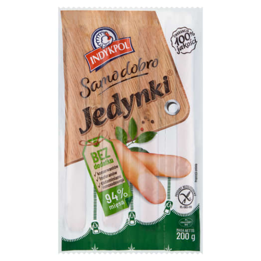 INDYKPOL Samo dobro Parówki Jedynki bezglutenowe