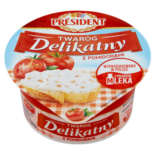 PRESIDENT Twaróg delikatny z pomidorami