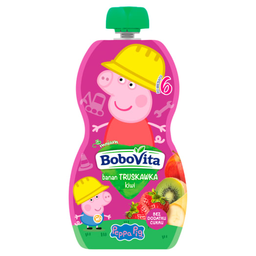 BOBOVITA Mus banan i truskawka z kiwi