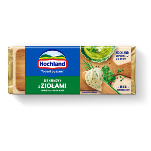 HOCHLAND Ser kremowy z ziołami (topiony)
